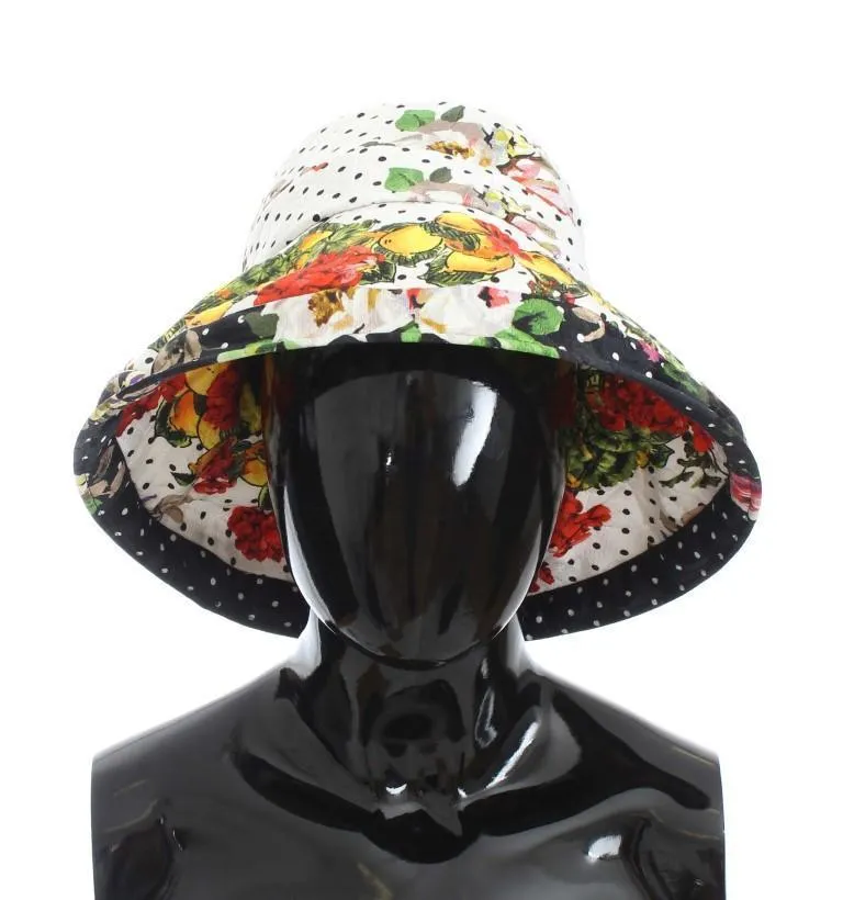 Carretto Print Wide Brim Bucket Hat