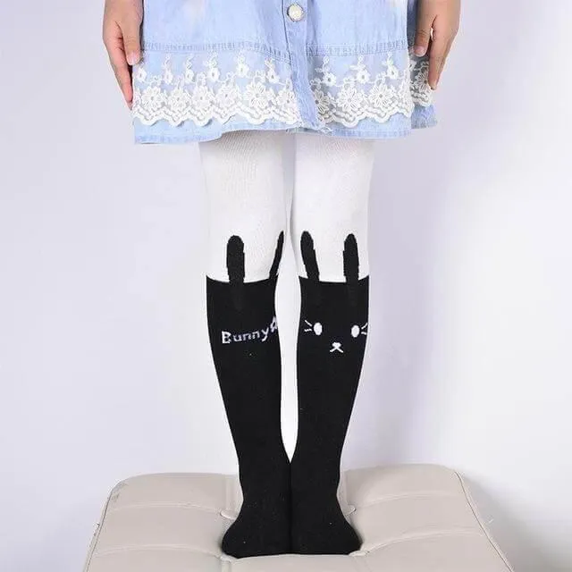 Cartoon Cat Cotton Pantyhose - Cute Printed Tights