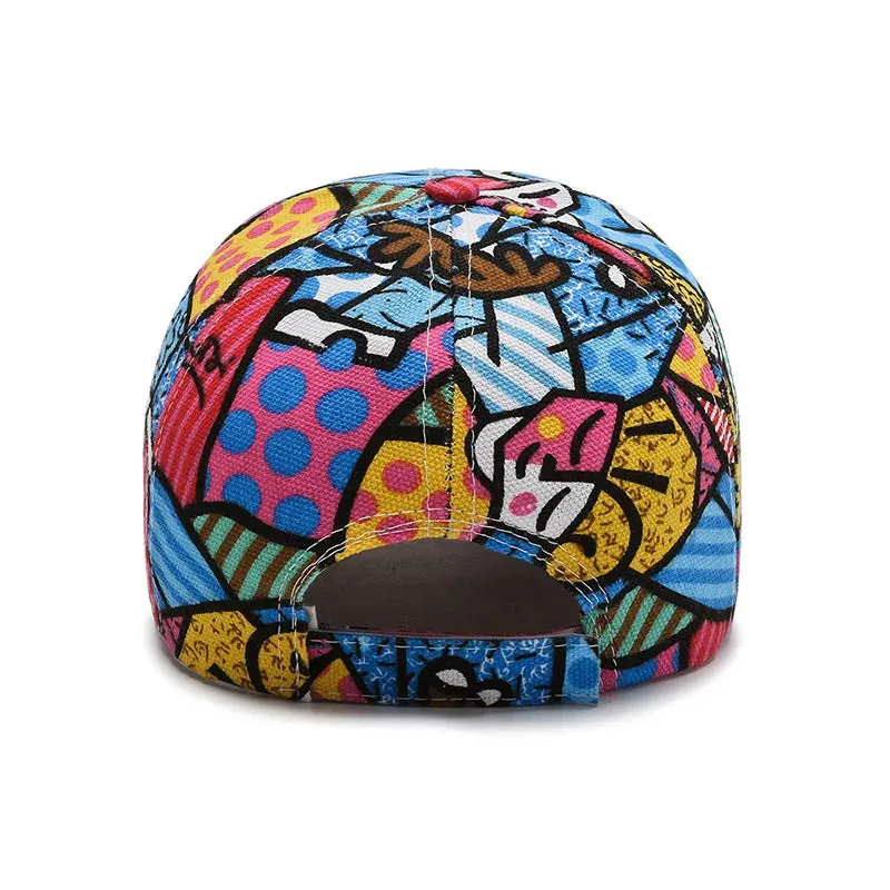 Cartoon Print Baseball Cap - Unisex Lip Floral Visors Snapback Hat for Women and Men, Four Seasons Wear