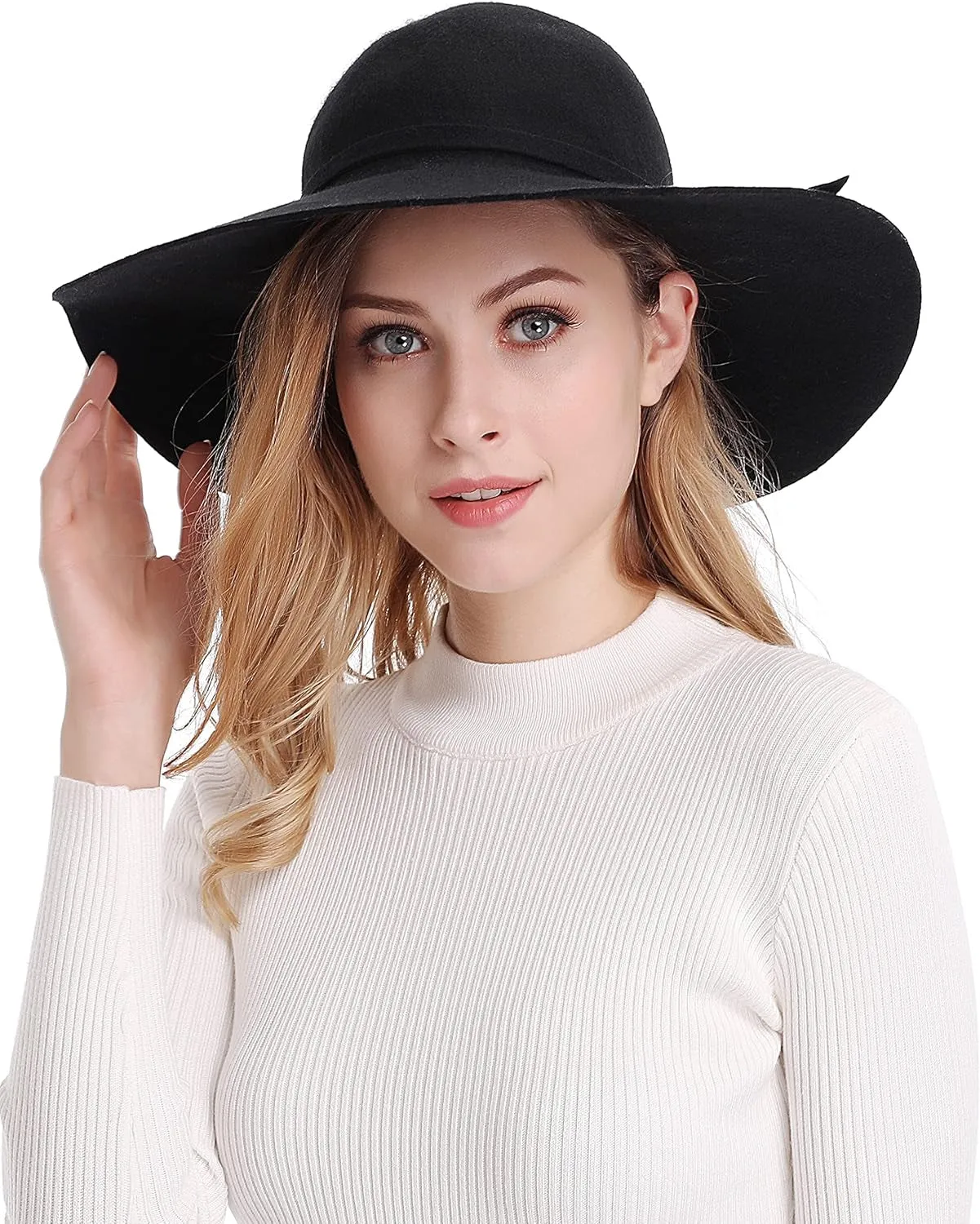 Chic & Cozy Wide Brim Wool Floppy Hat