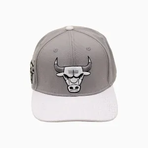 Chicago Bulls NBA Leather Visor Wool Snapback Hat