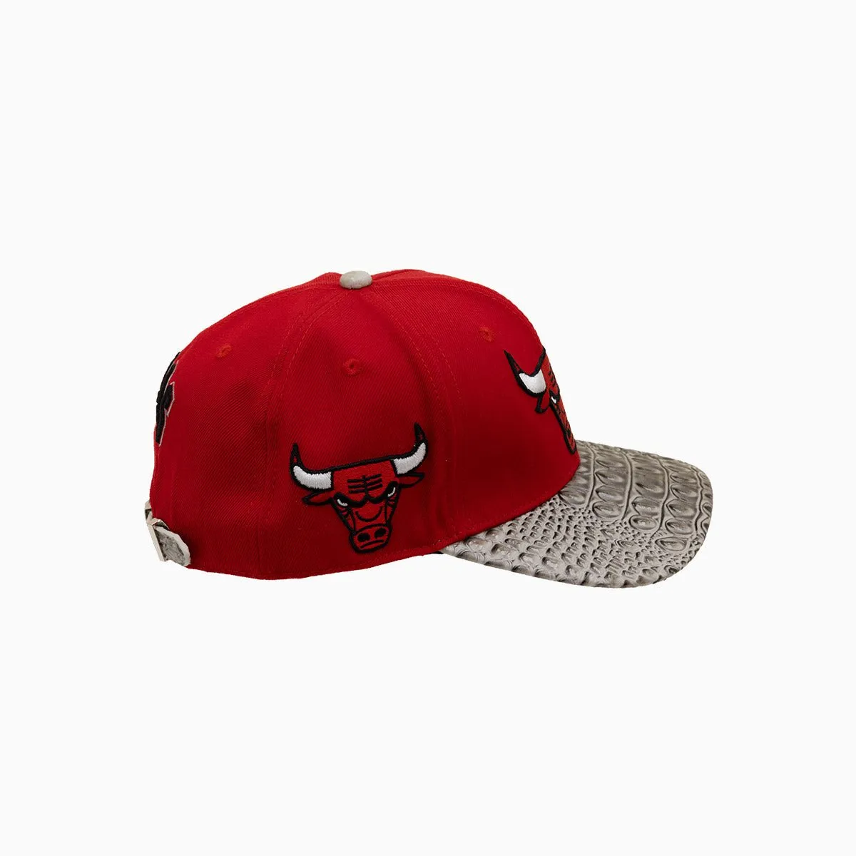 Chicago Bulls NBA With Leather Visor Wool Flat Brim Snapback Hat