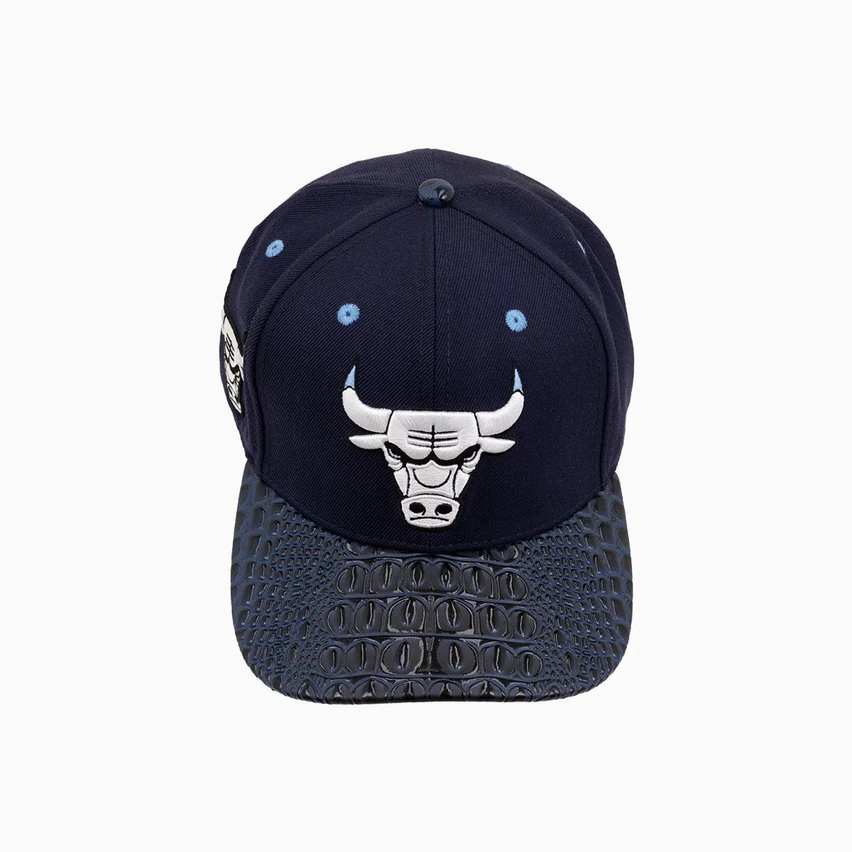 Chicago Bulls NBA With Leather Visor Wool Flat Brim Snapback Hat