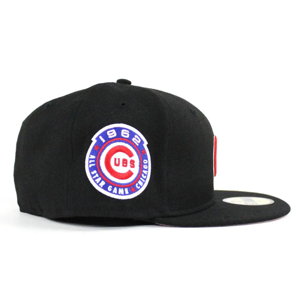 Chicago Cubs 1962 All Star Game New Era 59Fifty Fitted Hat (Black Pink Under Brim)