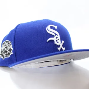 Chicago White Sox 1991 Comiskey Park New Era Fitted 59Fifty Hat (Royal Blue Gray Under Brim)