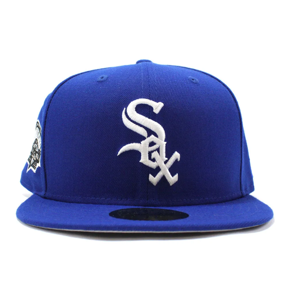 Chicago White Sox 1991 Comiskey Park New Era Fitted 59Fifty Hat (Royal Blue Gray Under Brim)