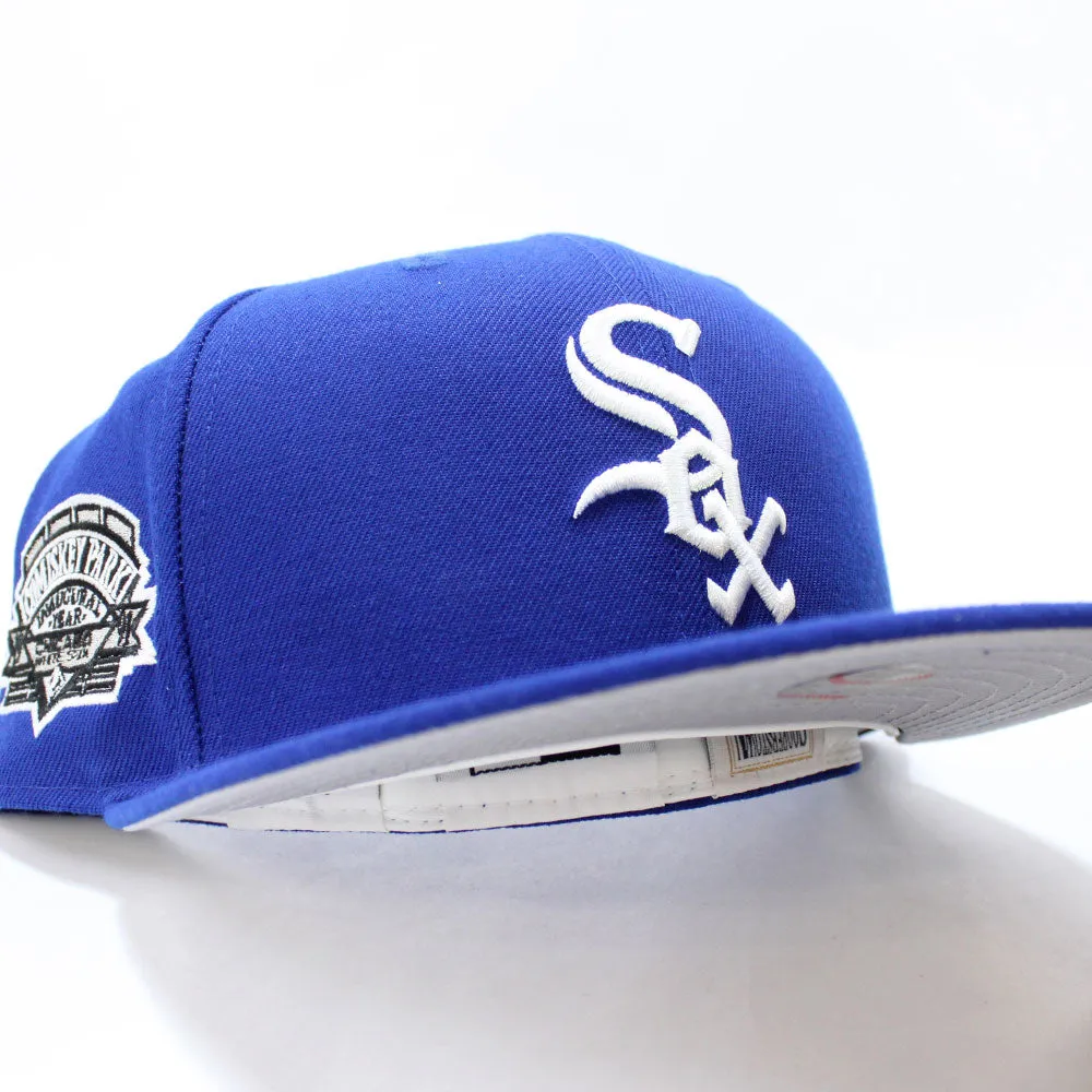 Chicago White Sox 1991 Comiskey Park New Era Fitted 59Fifty Hat (Royal Blue Gray Under Brim)
