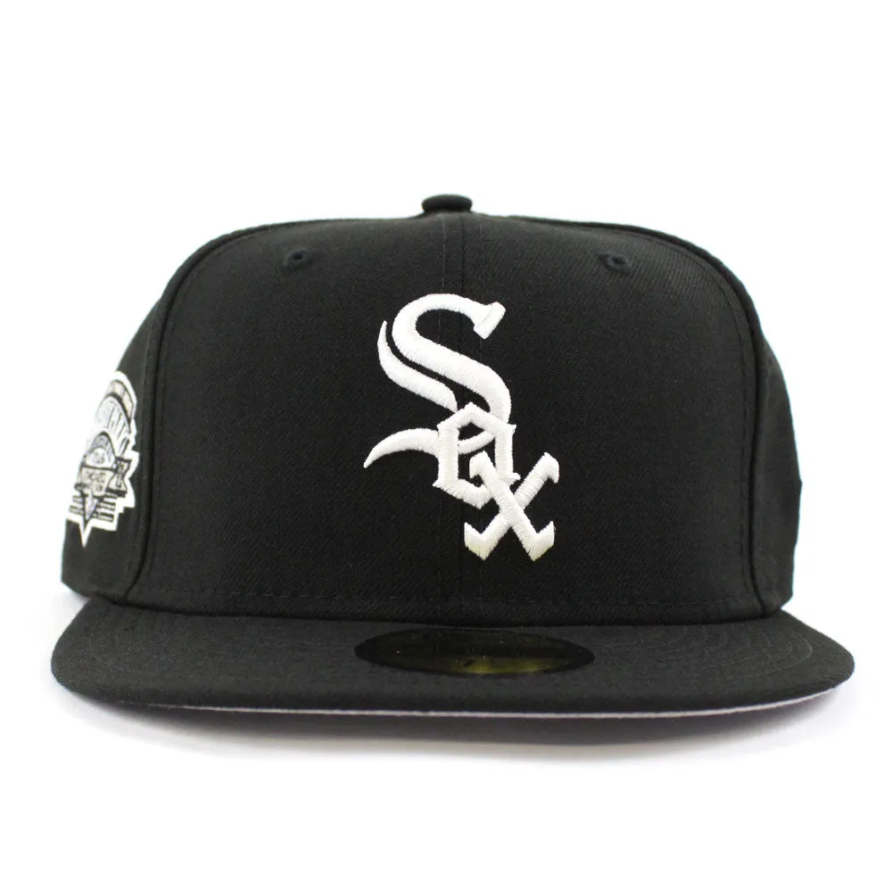 Chicago White Sox COMISKEY PARK New Era 59Fifty Fitted Hat (Black Grey Under Brim)