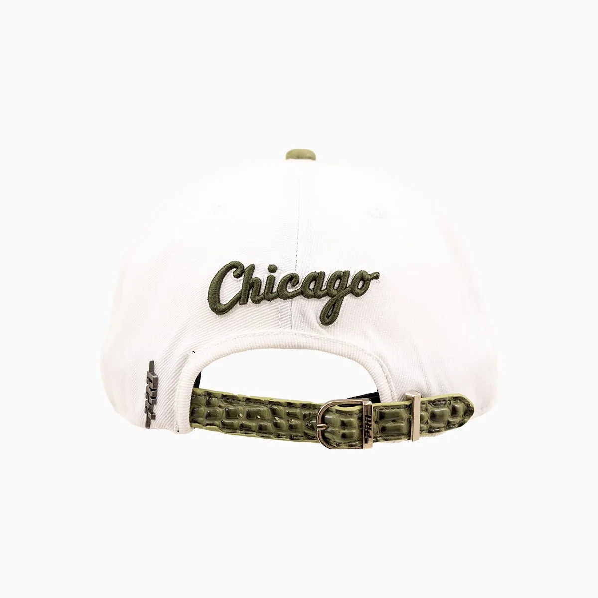 Chicago White Sox MLB Leather Visor Wool Snapback Hat