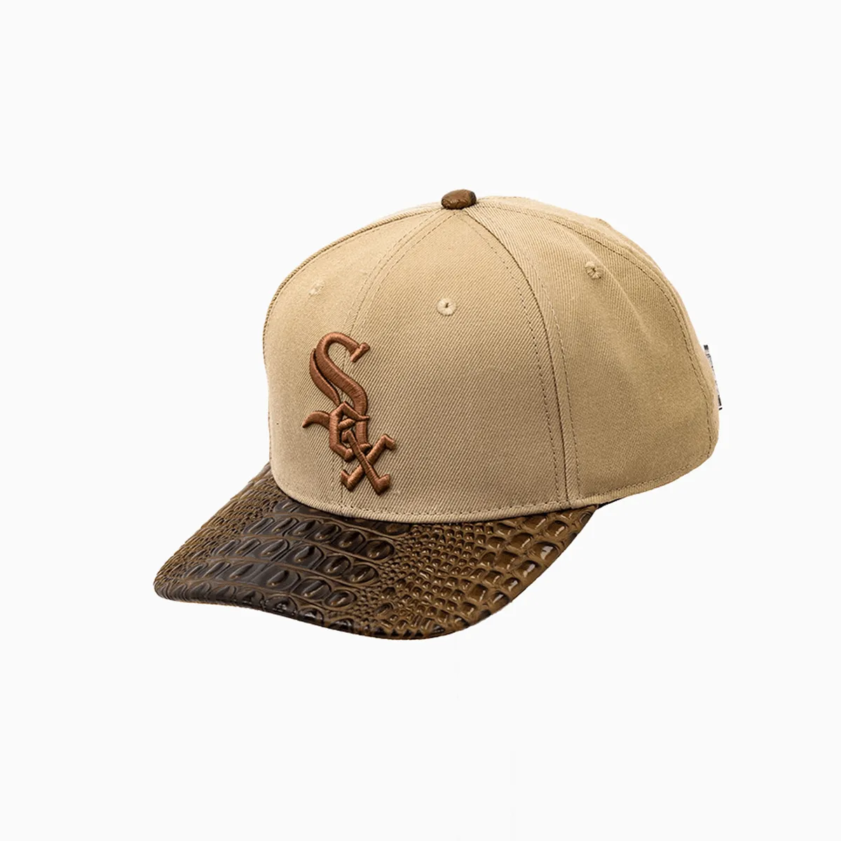 Chicago White Sox MLB Leather Visor Wool Snapback Hat