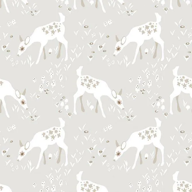 Clothworks - Woodland Gathering - Deer - Taupe