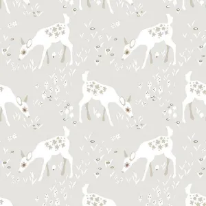 Clothworks - Woodland Gathering - Deer - Taupe