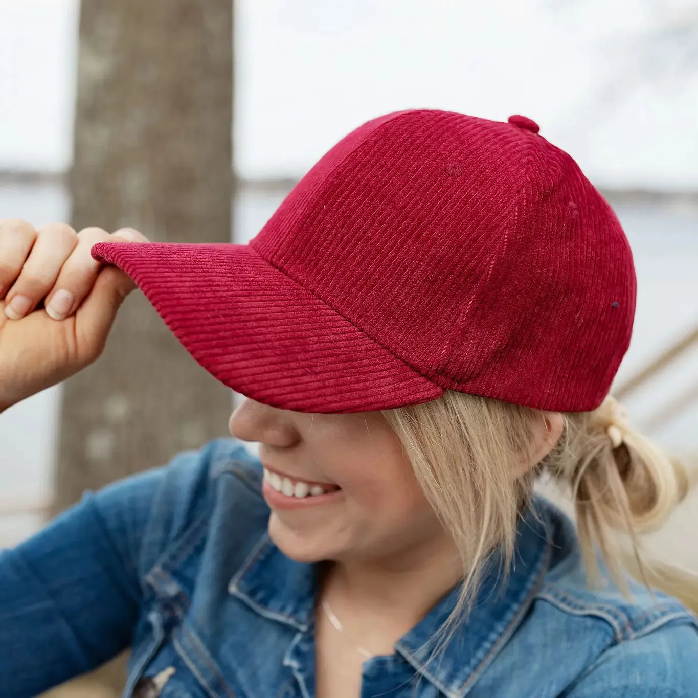 corduroy baseball hat