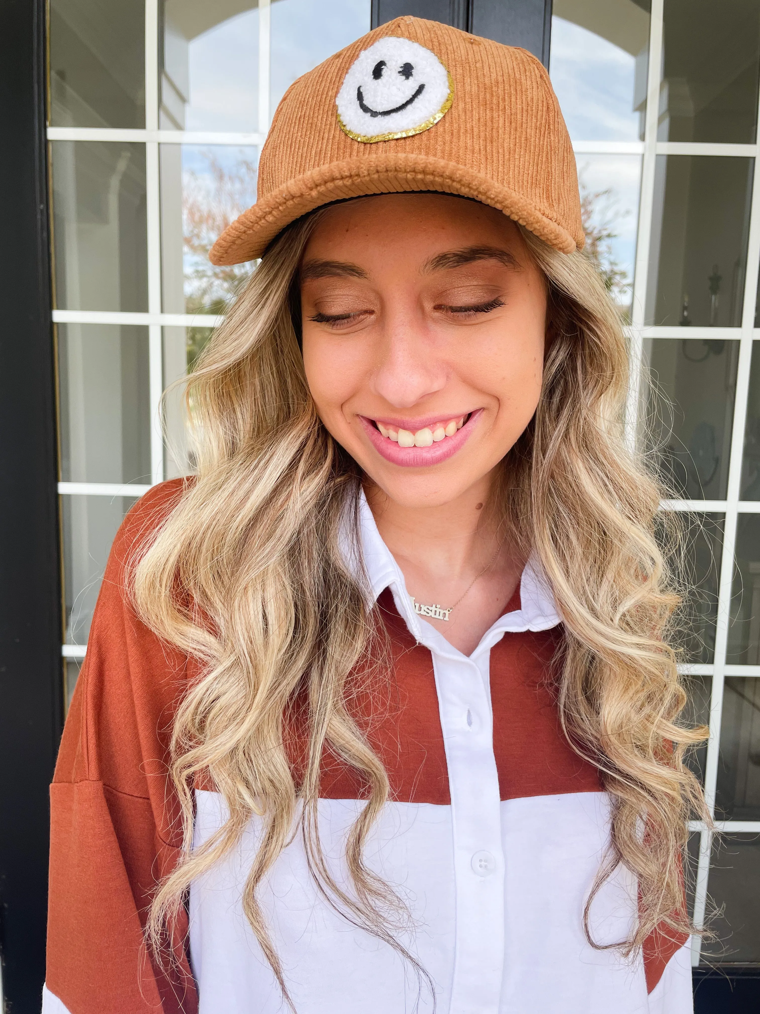 Corduroy Smiley Hat