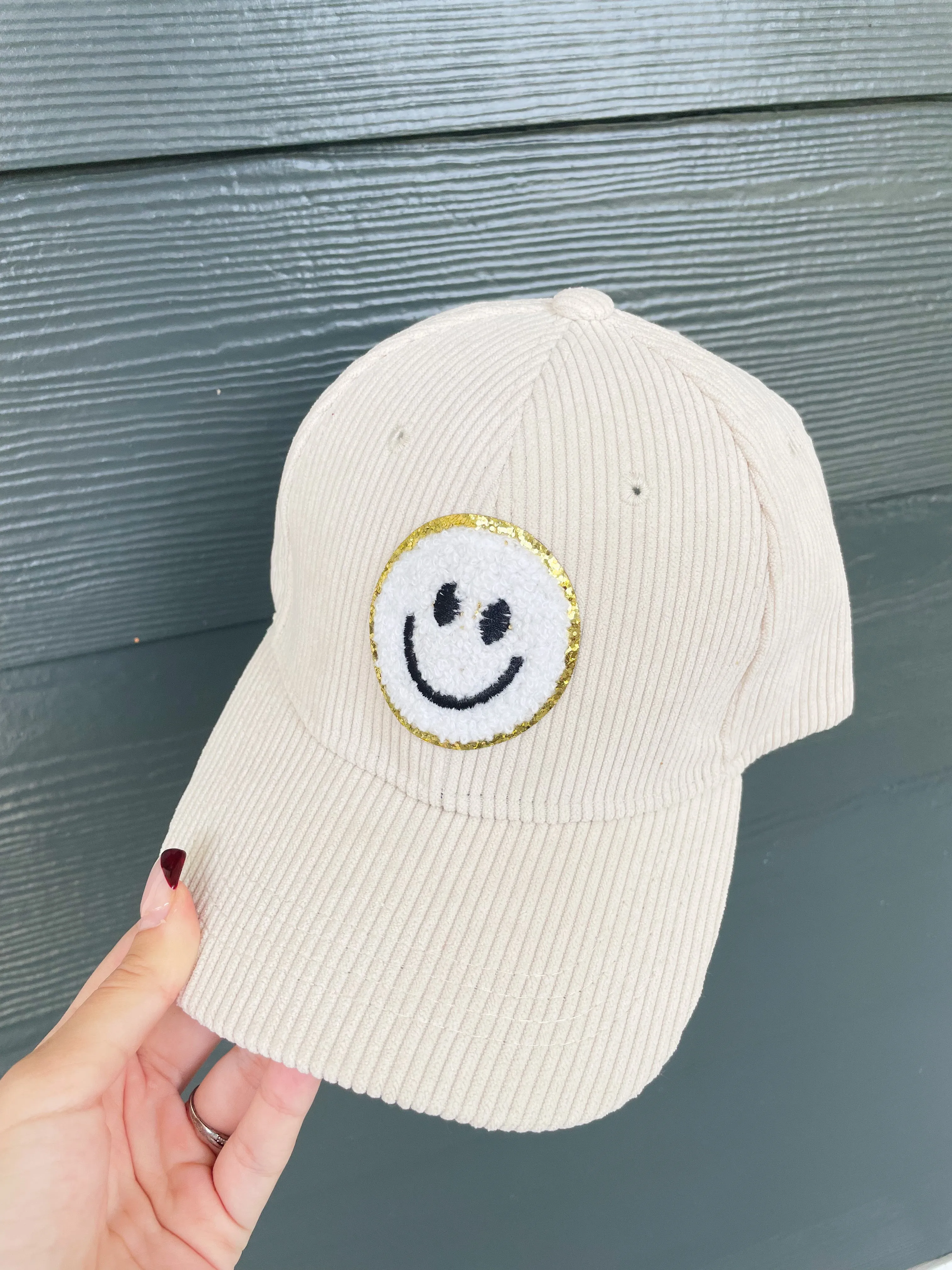 Corduroy Smiley Hat