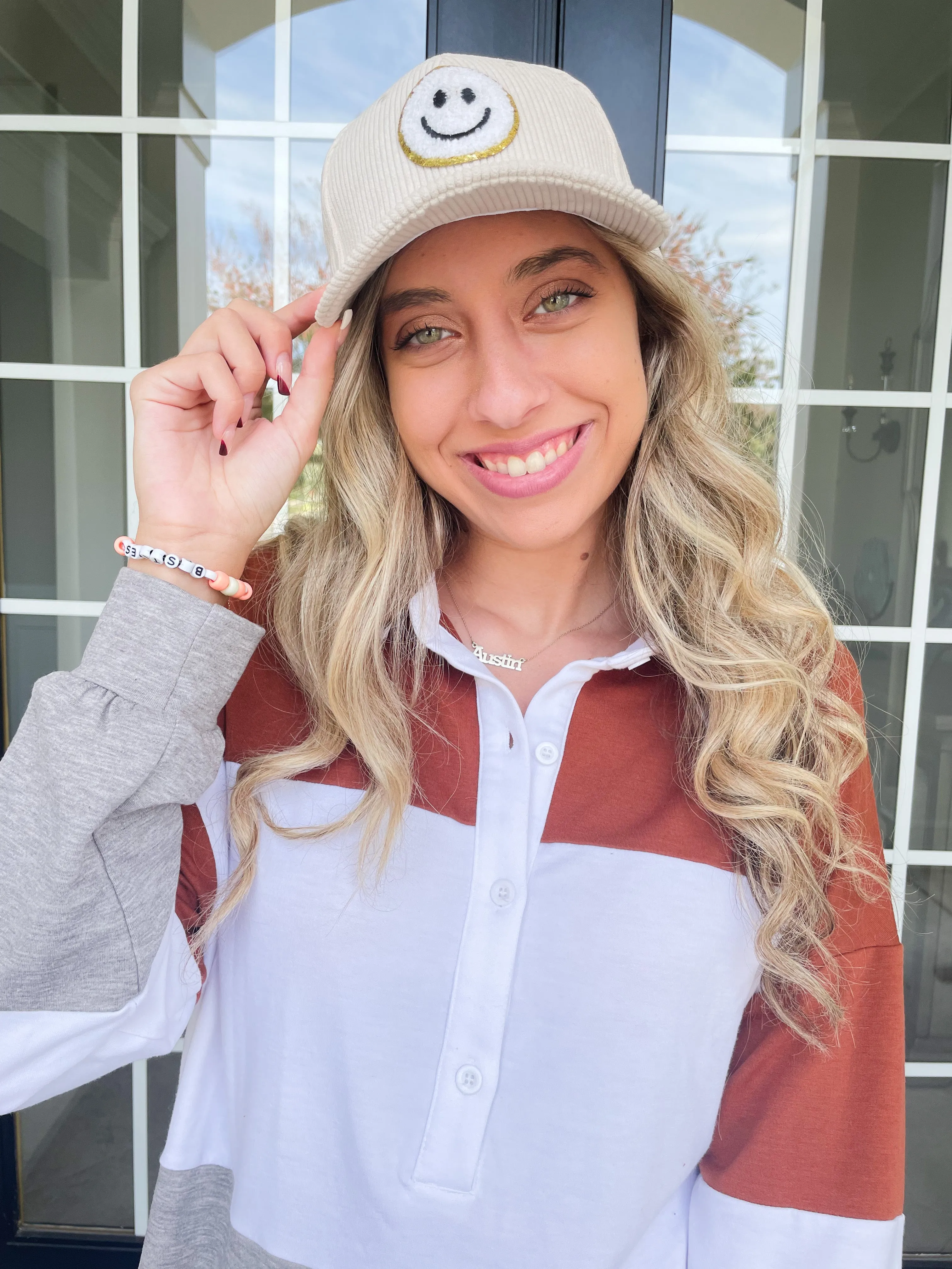 Corduroy Smiley Hat