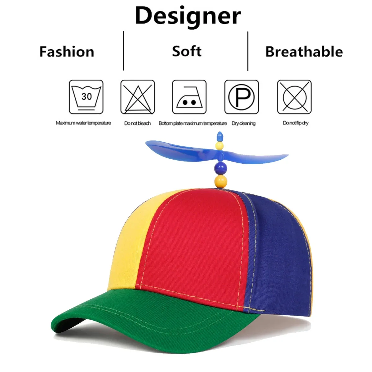 Custom Kids' Propeller Baseball Cap Adjustable Outdoor Sun Hat