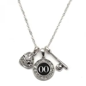 Custom Player Jersey ID Softball Necklace Multiple Numbers