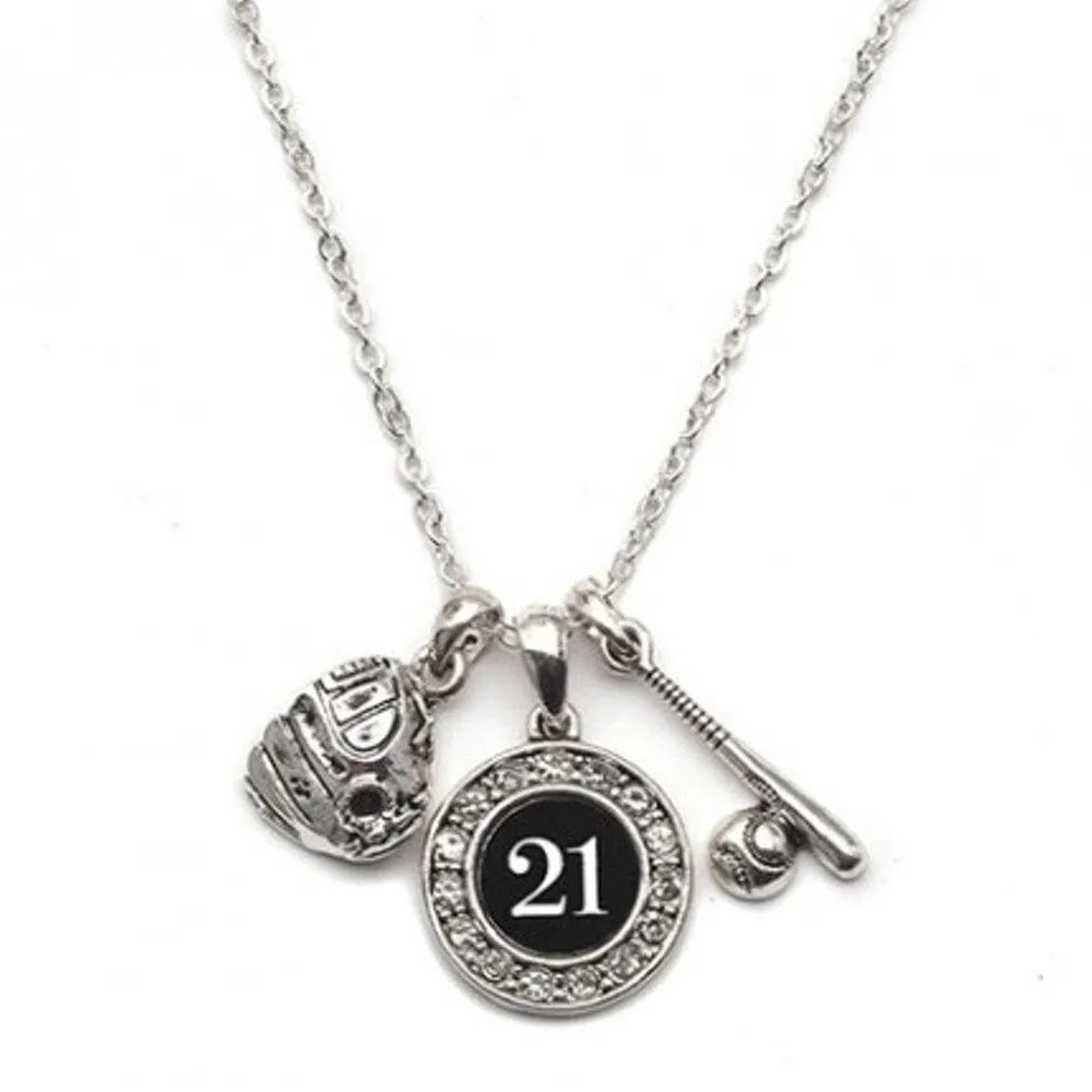 Custom Player Jersey ID Softball Necklace Multiple Numbers