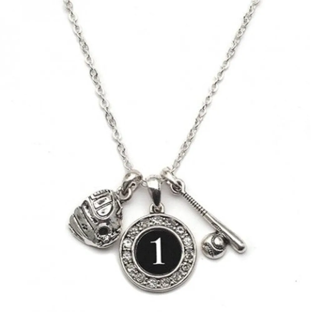 Custom Player Jersey ID Softball Necklace Multiple Numbers