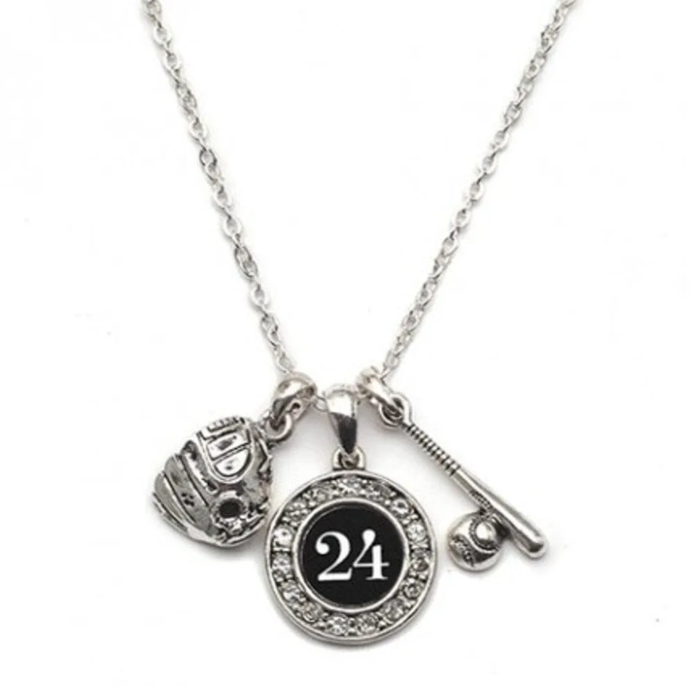 Custom Player Jersey ID Softball Necklace Multiple Numbers