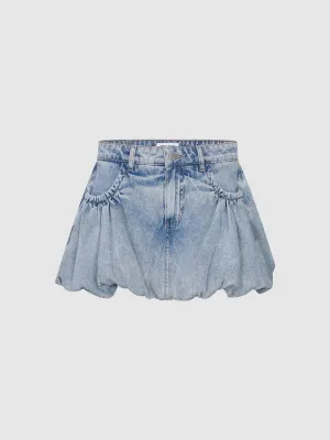 Denim Balloon Skirts