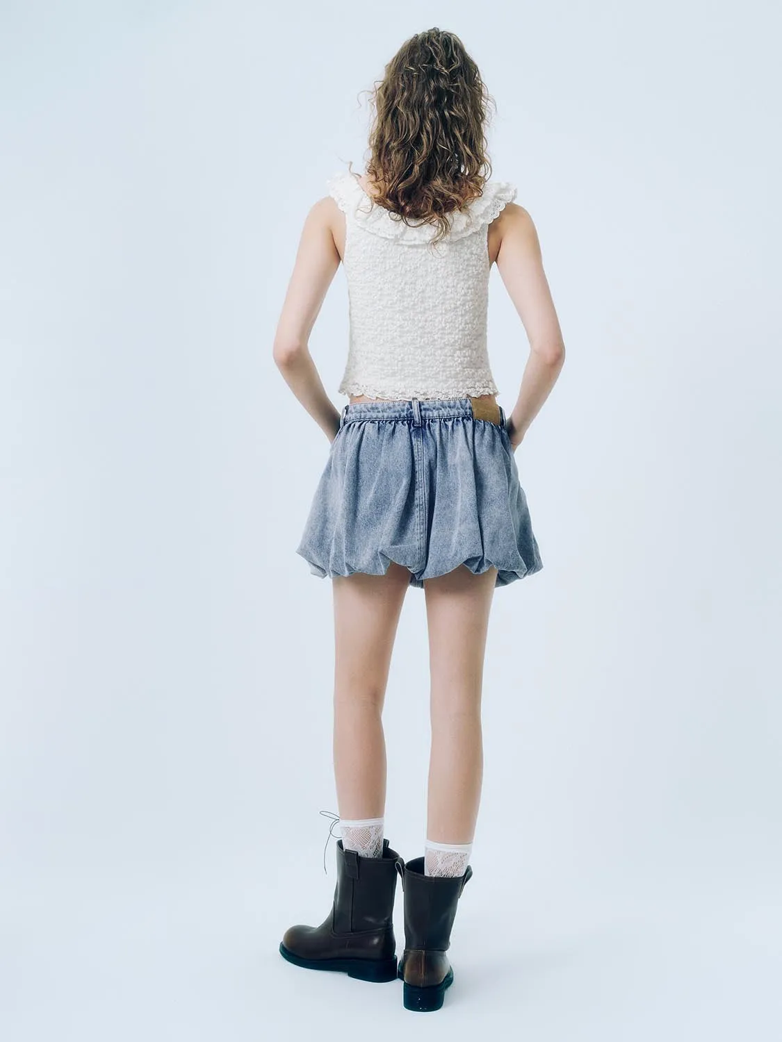 Denim Balloon Skirts