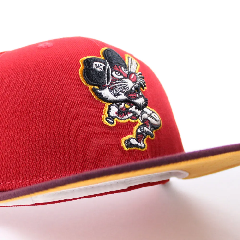 Detroit Tigers Tiger Stadium New Era 59Fifty Fitted Hat (Red Maroon Orange Under Brim)