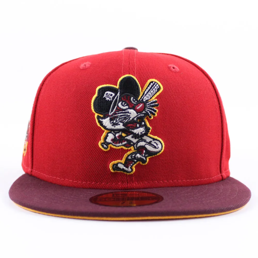 Detroit Tigers Tiger Stadium New Era 59Fifty Fitted Hat (Red Maroon Orange Under Brim)