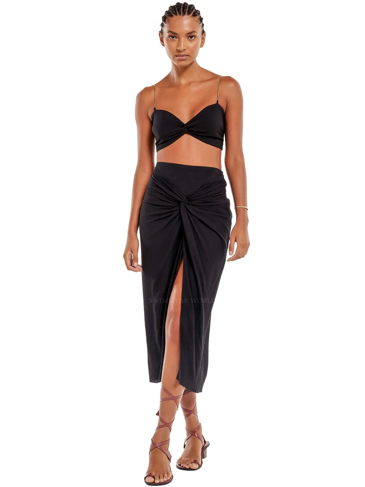 Dhara Detail Short-Karen Midi Skirt ::RET