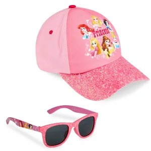 Disney Princess Baseball Cap & Kids Sunglasses, Girls Sun Hat & Sunglasses