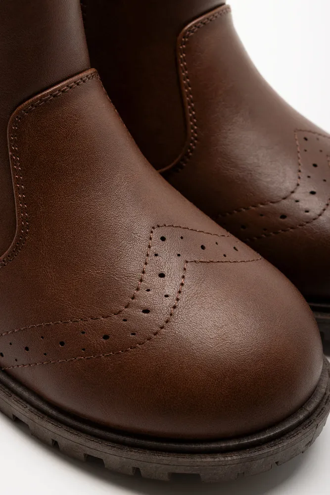 Ditsy Chelsea Boots Tan