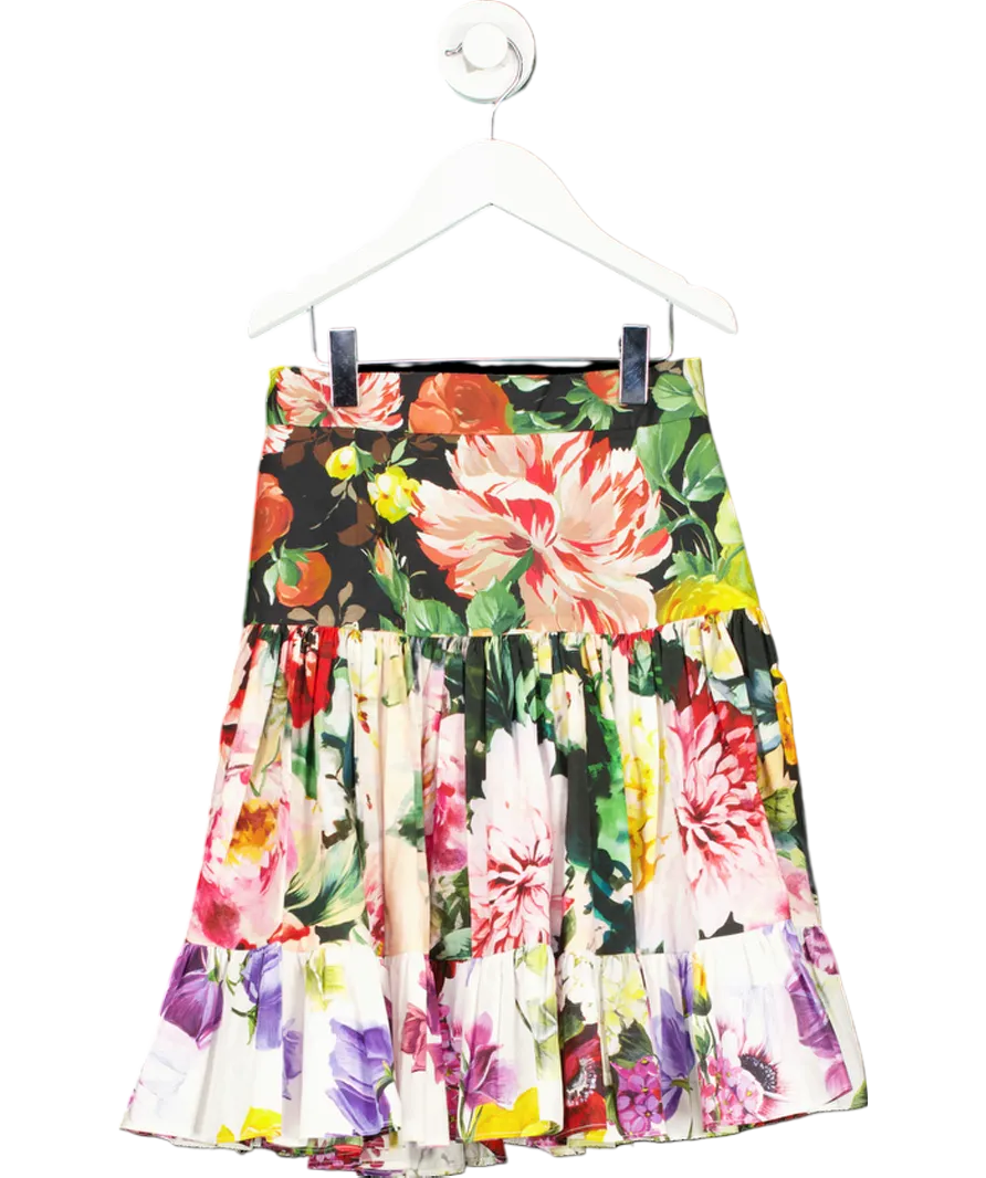 Dolce & Gabbana Multicoloured Cotton Floral Skirt 7 Years