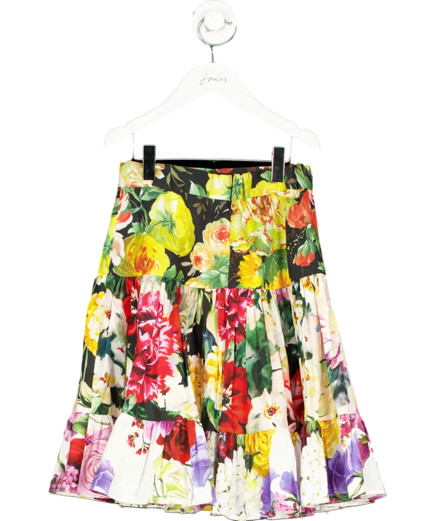 Dolce & Gabbana Multicoloured Cotton Floral Skirt 7 Years
