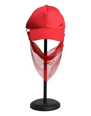 Dolce & Gabbana Red Cotton 6 Panels Women Baseball Cap