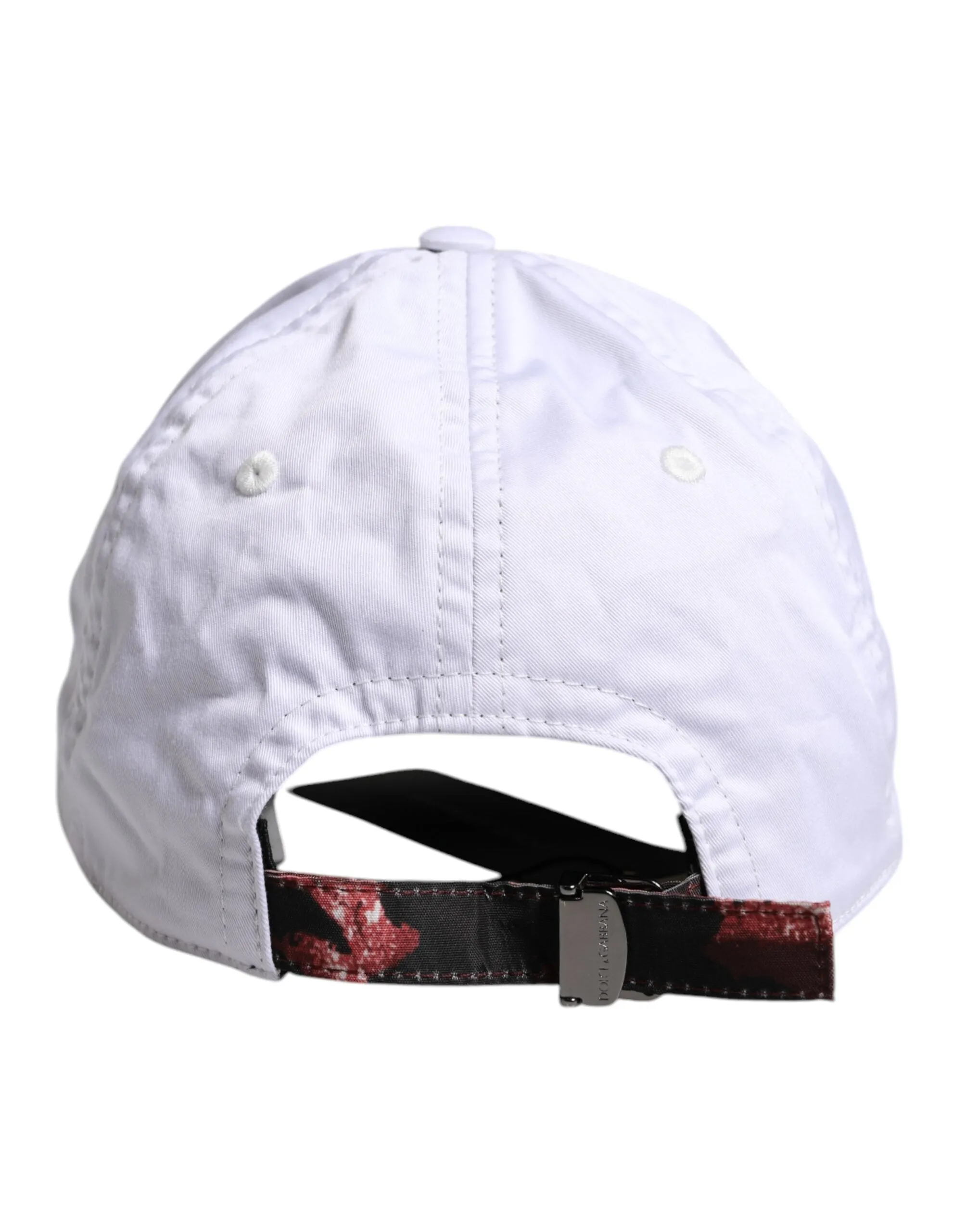Dolce & Gabbana White Camouflage Print 6 Panels Baseball Cap