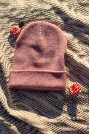 Dusky Pink Beanie Hat