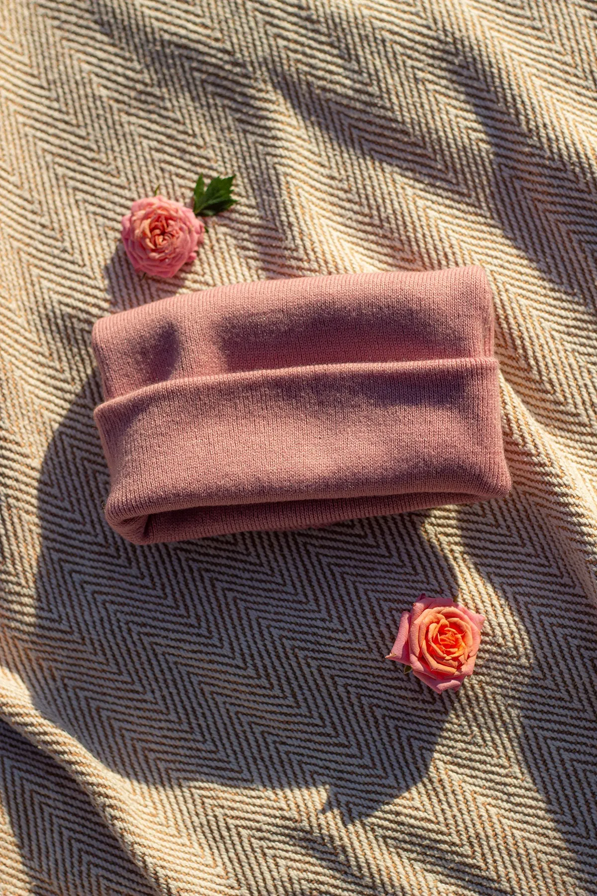Dusky Pink Beanie Hat
