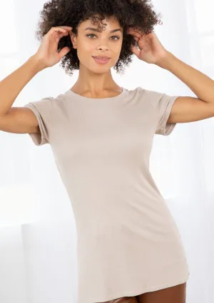 Emme Ribbed Crewneck Tee