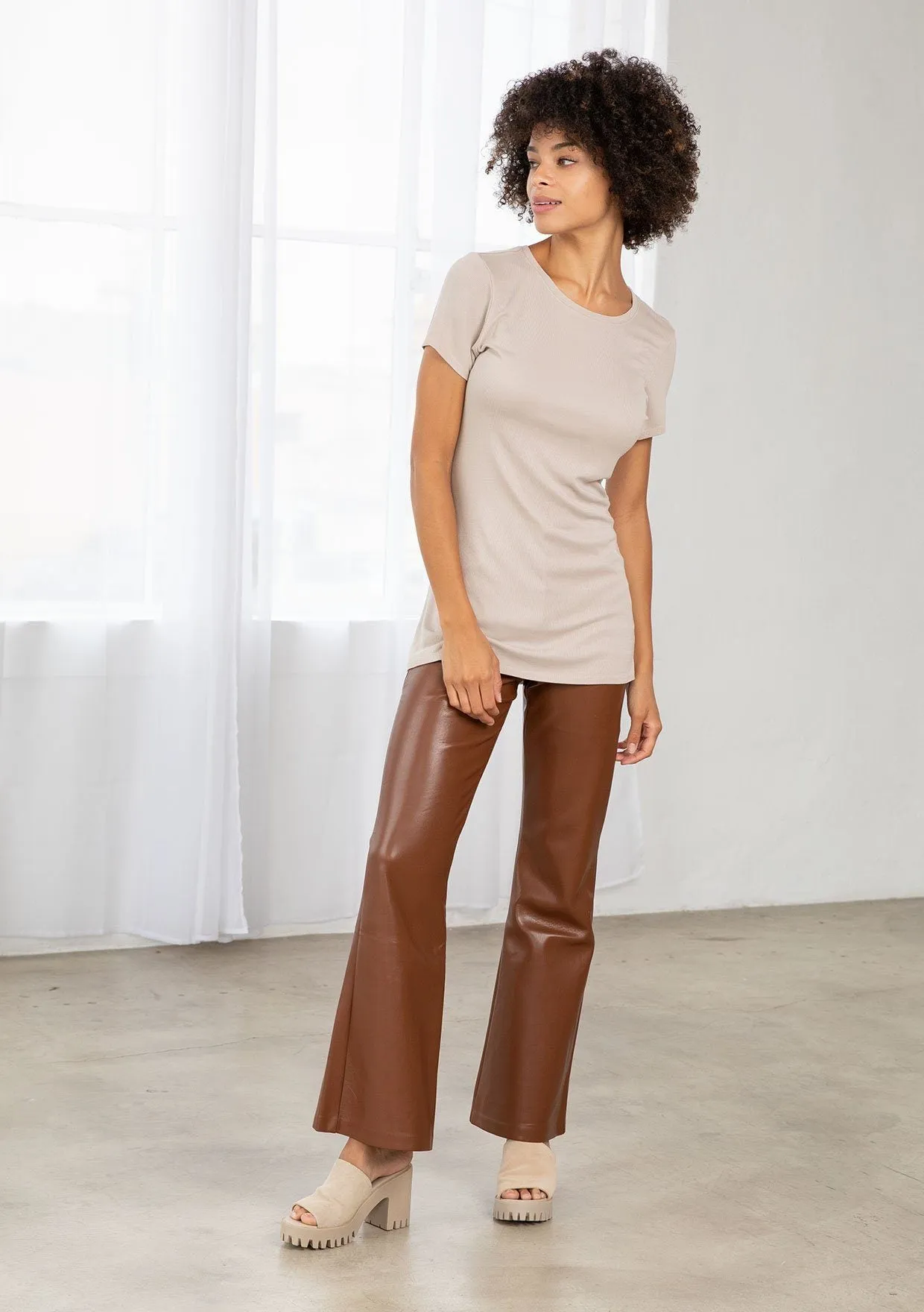 Emme Ribbed Crewneck Tee