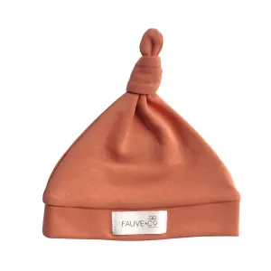 Evie Knotted Beanie Coral