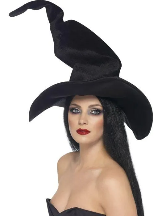 Extra Tall and Twisty Black Witch Hat