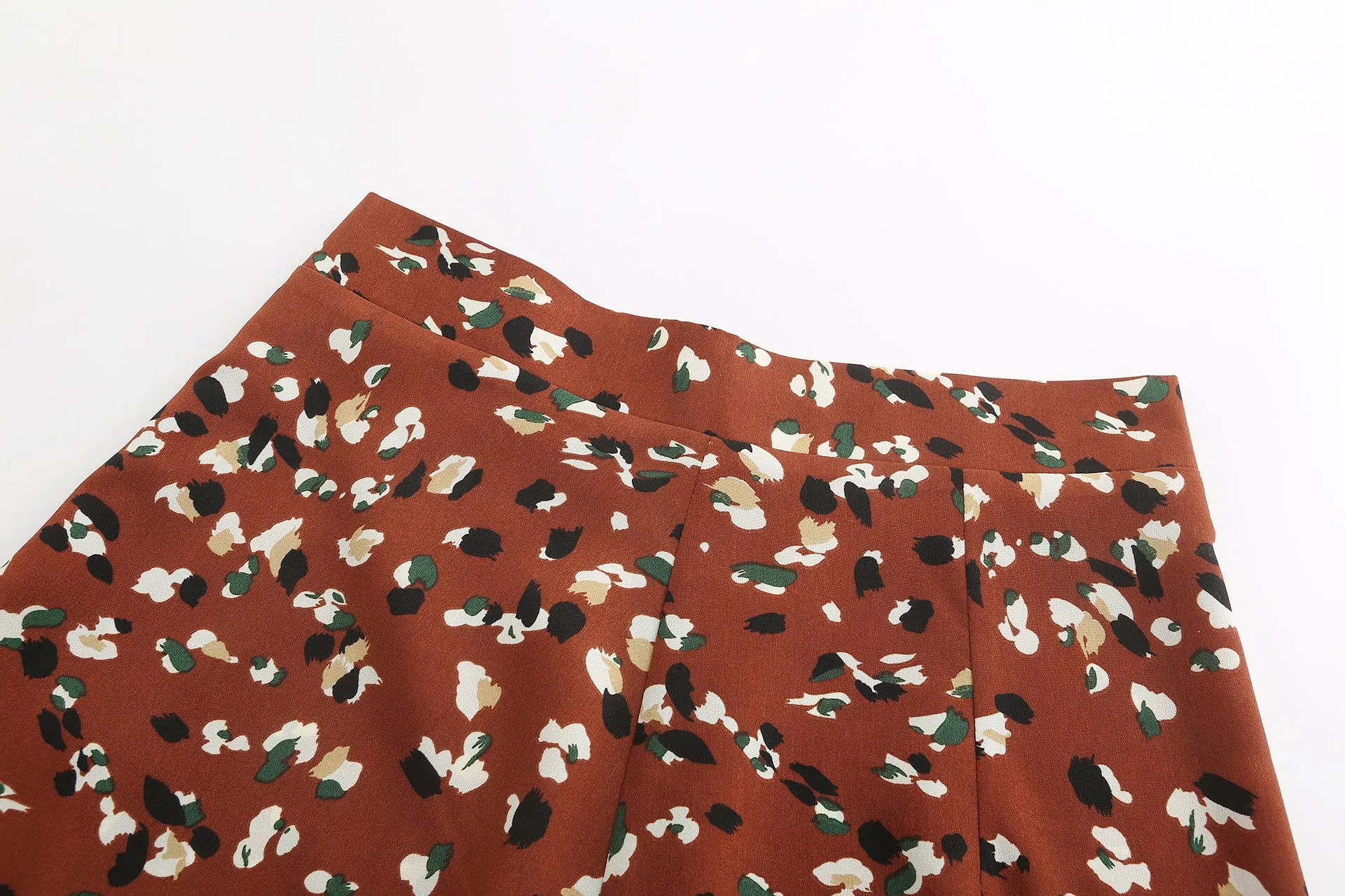 Fashion Irregular Floral High Waist Skirt