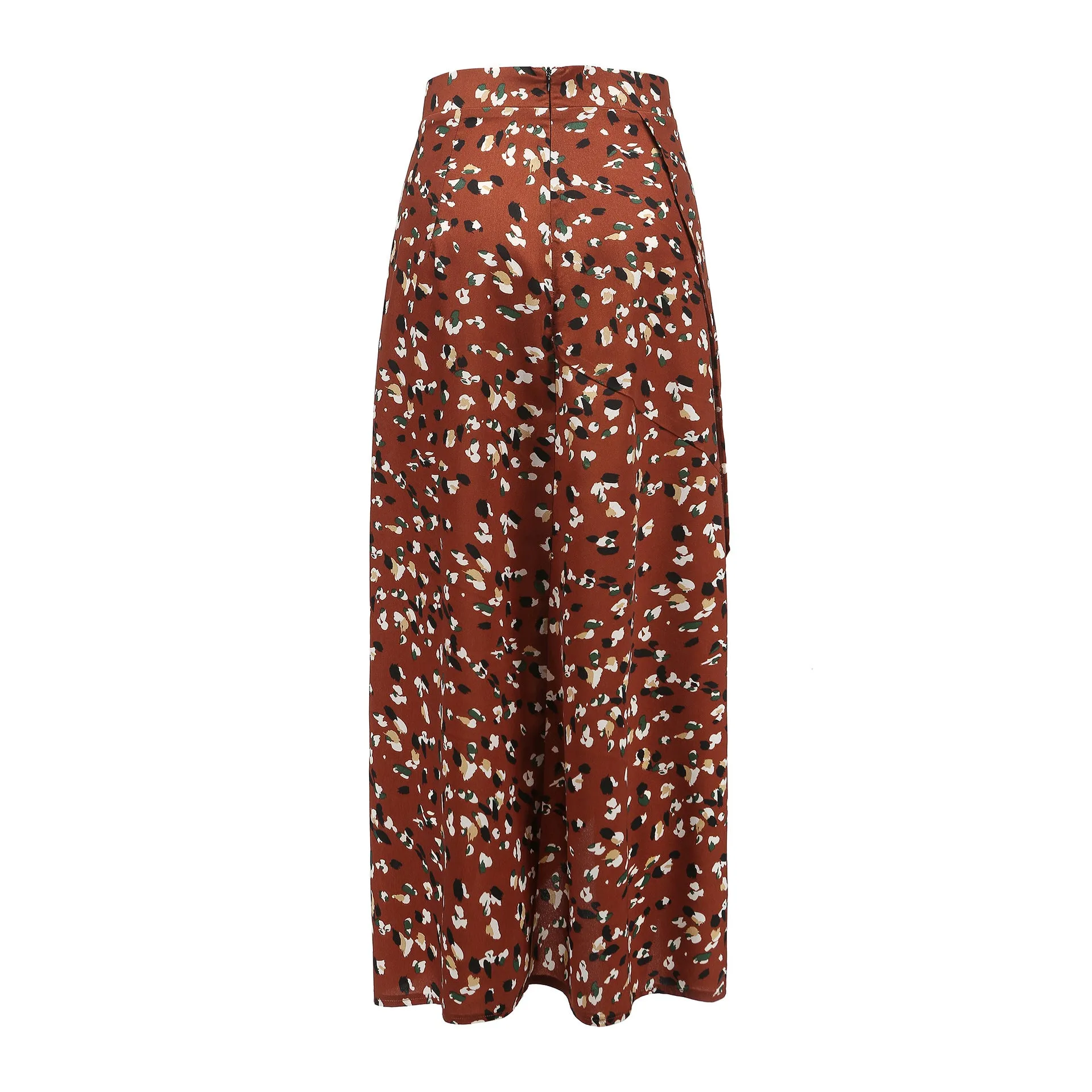 Fashion Irregular Floral High Waist Skirt