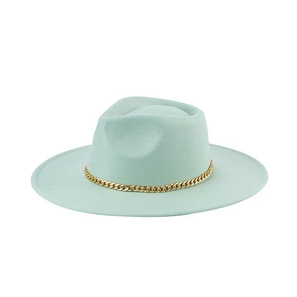 Fedora Hat with Chain