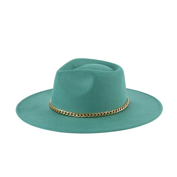 Fedora Hat with Chain