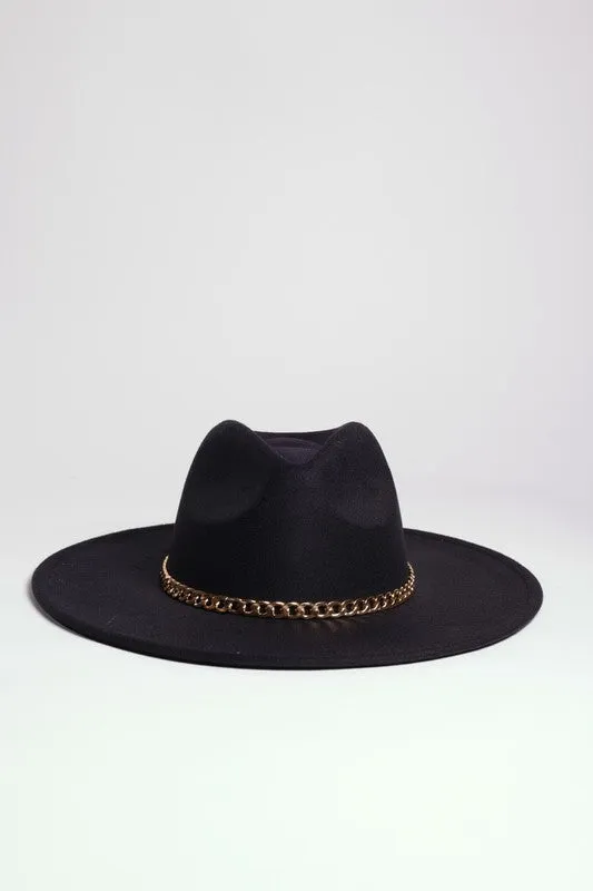 Fedora Hat with Chain