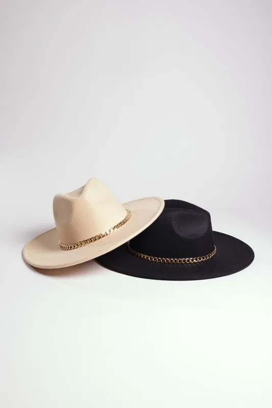 Fedora Hat with Chain
