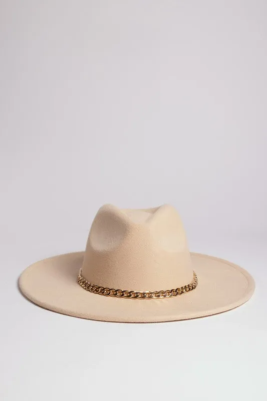 Fedora Hat with Chain