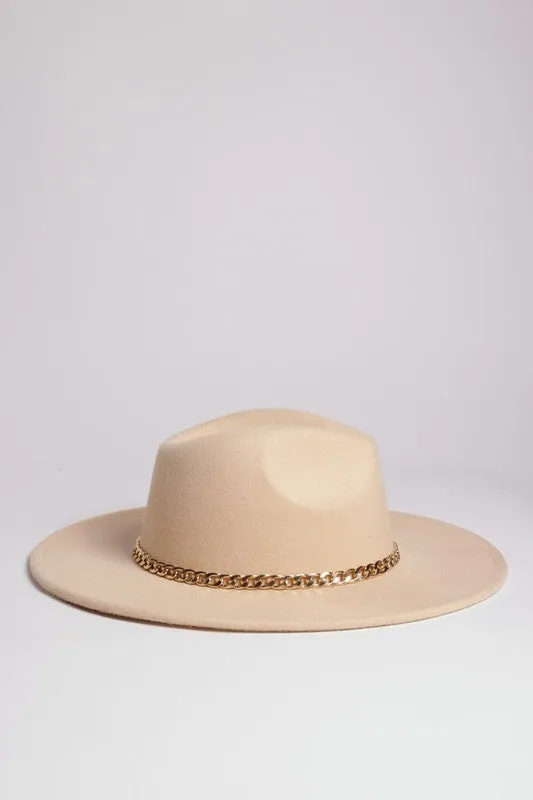 Fedora Hat with Chain